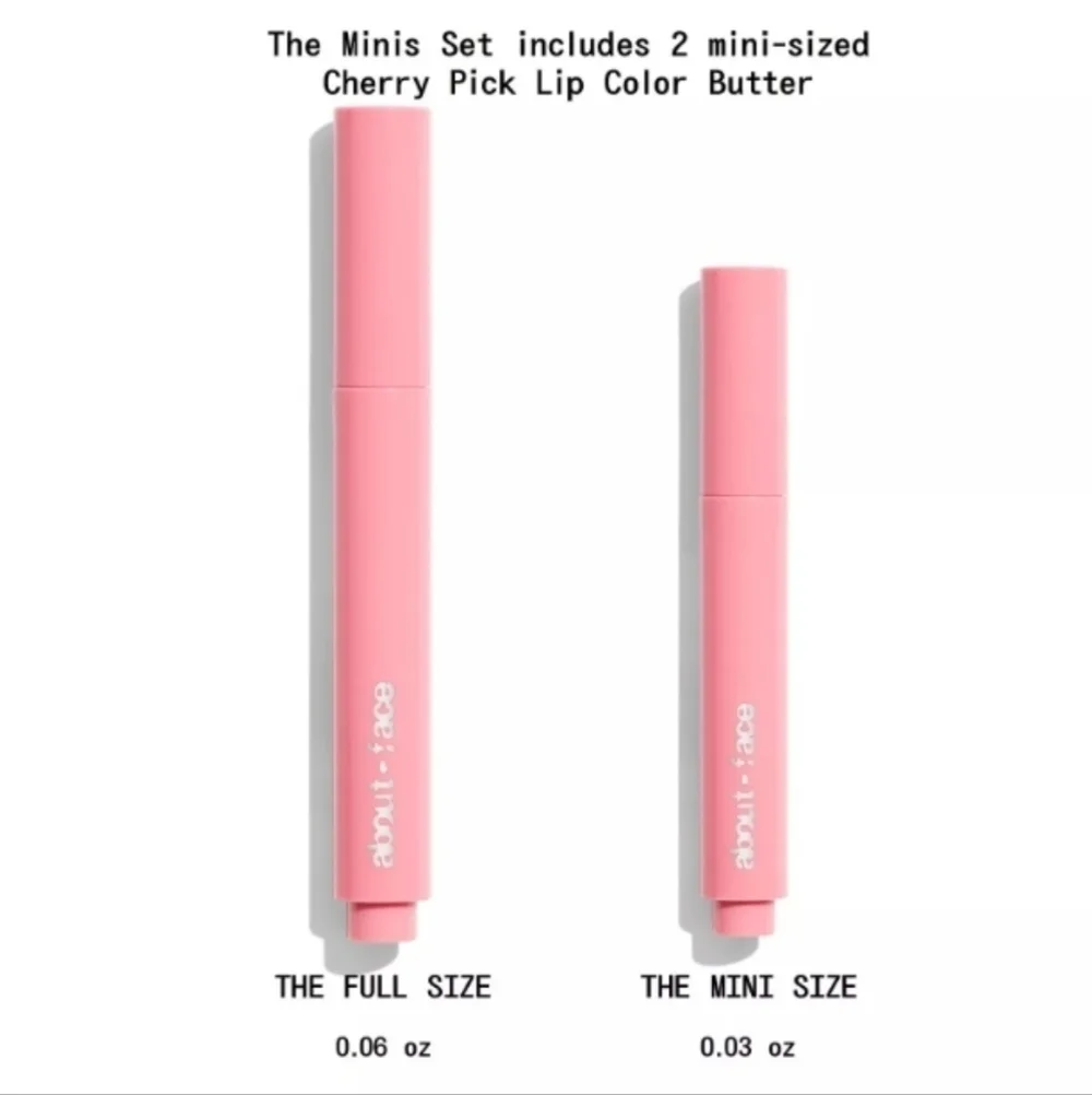 About Face Cherry Pick: The Minis Lip Color Butter - Pink Pina & Kiwi Fuzz, NIB